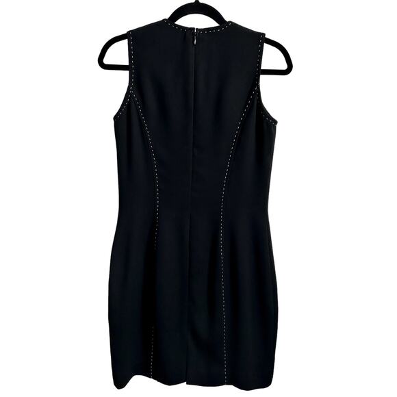 Vtg Magaschoni Tracy Reese Pearl Button Dress 4 90s Coquette LBD Designer - Picture 4 of 9